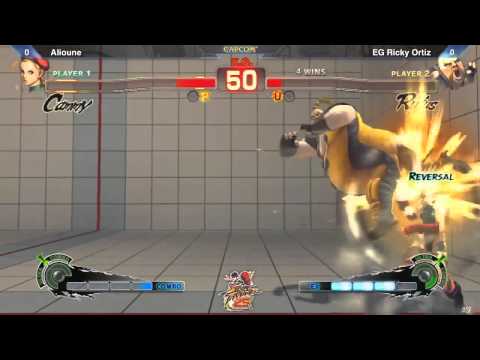 SSF4AE 2012 SF25 Alioune (Cammy) vs Ricky Ortiz (Rufus)