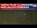 Magical Moment On Cam Surya Tilak Lights Ram Lalla S Forehead At Ayodhya Ram Janmabhoomi Temple