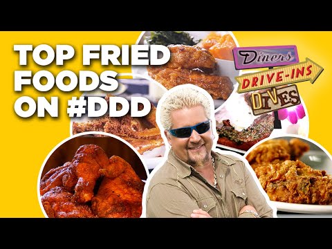 Top #DDD Fried Food Videos with Guy Fieri | Diners, Drive-Ins and Dives | Food Network