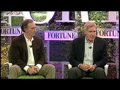 Harrison Ford and Peter Seligmann of Conservation International at Fortune Brainstorm Green 2013