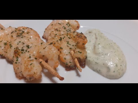 Gambas a la plancha con alioli