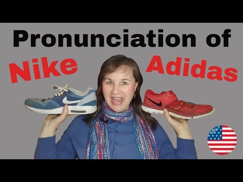 Part of a video titled Pronunciation of Nike, Adidas & Other Top Shoe Brands - YouTube