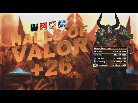 FULL WIPE STILL TIMED!? | Halls of Valor +26 | Balance Druid PoV