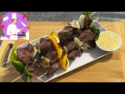 Recette facile de brochettes de bœuf et mayonnaise provençale