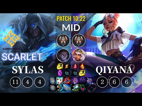 EM Scarlet Sylas vs Qiyana Mid - KR Patch 10.22