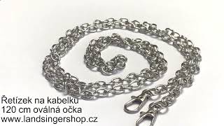 Řetízek na kabelku 120 cm oválná očka
