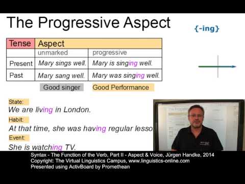 SYN123 - The Function of the Verb - Aspect and Voice