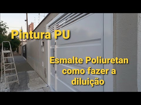 Pintura de portão PU  como fazer o preparo do esmalte Poliuretano.