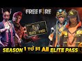 Free Fire All Elite Pass | Season 2017 To 2022 All Elite Pass | FF Season 1 To Season 52 All