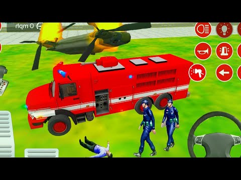Real Fire Truck Driving Simulator 2022 - New Fire Fighting Fireman's Daily Job - Android GamePlay