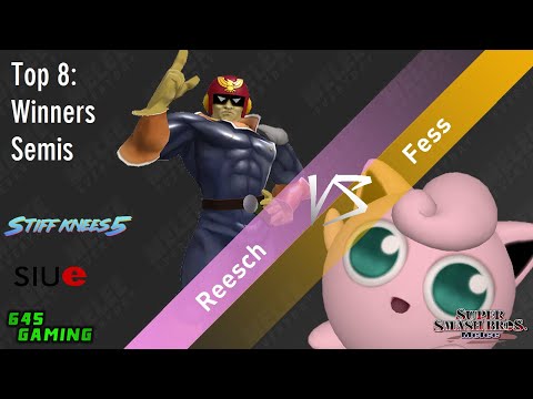 Stiff Knees 5 - Reesch (Captain Falcon) vs. Fess (Jigglypuff) - SSBM - Top 8 - Winners Semis
