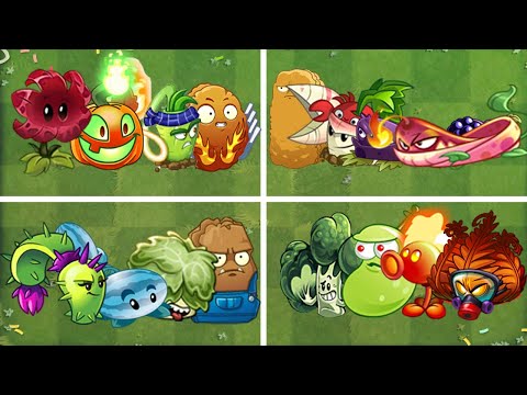 Team  Plant (Meteor Flower + Jack+ Wasabi) Vs 03 Team Plant - Who will win? - PvZ 2 Team Plant