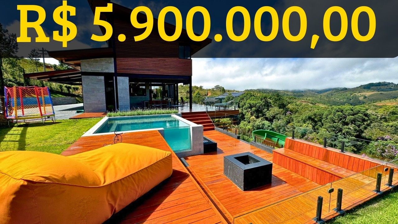 CASA DOS SONHOS EM CAMPOS DO JORDÃO | Tobogã Privativo, Piscina e Vista de Tirar o Fôlego