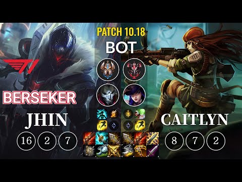 T1 Berseker Jhin vs Caitlyn Bot - KR Patch 10.18