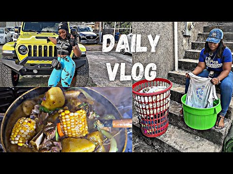 DAILY VLOG- Bought a Jeep + Car Update + Ghetto Vibes + Jamaican Gungo Peas Soup + Brand Deals 