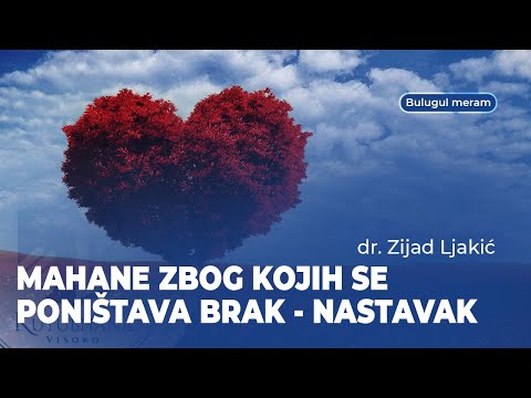 Mahane zbog kojih se poništava brak - nastavak - dr. Zijad Ljakić