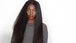 How To | Professionally Straighten Curly Weave Without Damaging Curl Pattern | DIY Under 30 Mins