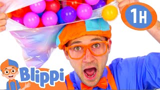 Blippi Learns Colors with Colorballs and Machines! | 1 HOUR OF BLIPPI TOYS!