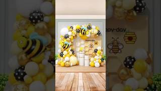 DIY| Bumblebee party theme garland 🐝#balloon #bumblebee  #summershorts