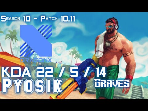 DRX Pyosik GRAVES vs LEE SIN Jungle - Patch 10.11 KR Ranked