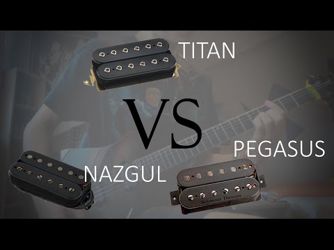 DiMarzio TITAN vs Seymour Duncan NAZGUL vs PEGASUS  | Bridge Guitar Pickup Comparison