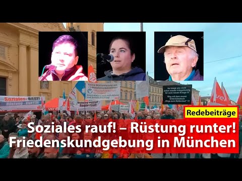 Video Thumbnail: Soziales rauf! – Rüstung runter! Friedenskundgebung in München