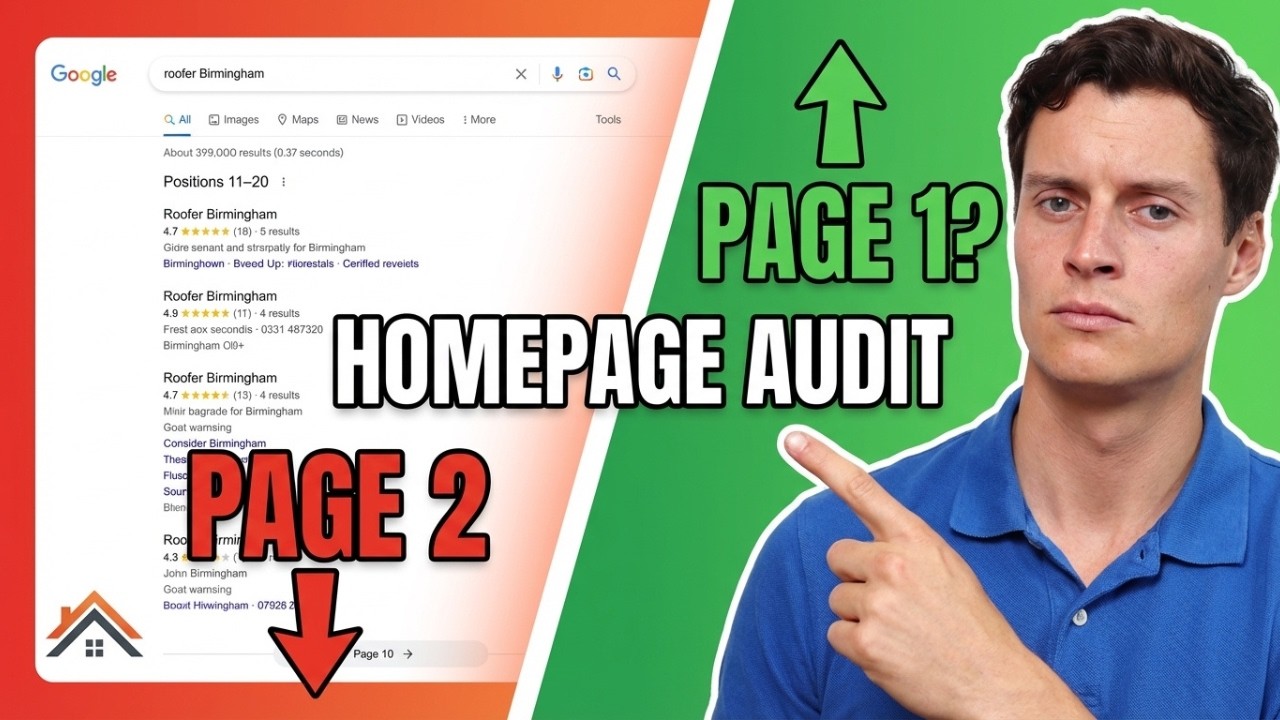 Roofer Homepage SEO: 7 Fixes to Climb From Page 2 to Page 1