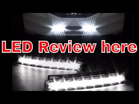 2x 12V DC Car Daytime Running Light 8 LED DRL Daylight Head Lamp Super White Majordepot.com