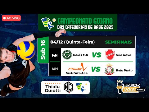 🔥 AO VIVO! SEMIFINAIS FEMININO – Campeonato Goiano Sub-16 2025 | 🏐💥