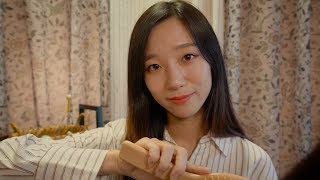 ASMR Cozy Autumn Night Relaxation🍂- whisper, hair brushing, scalp massage