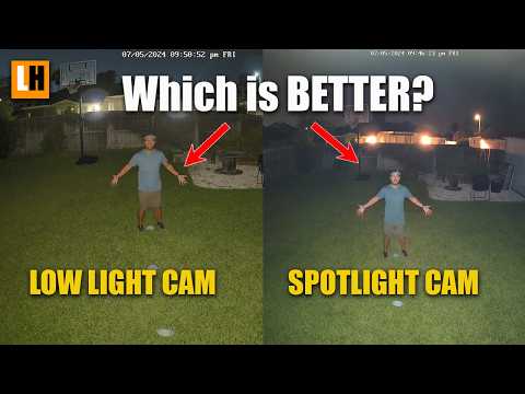 Reolink Low Light vs Regular IR Spotlight Security Cameras CX810 vs 1212A