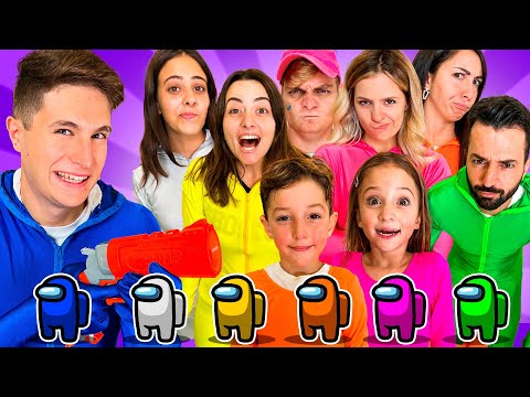 GIOCHIAMO AD AMONG US NELLA VITA REALE GIGANTE CON I NOSTRI AMICI!🔫