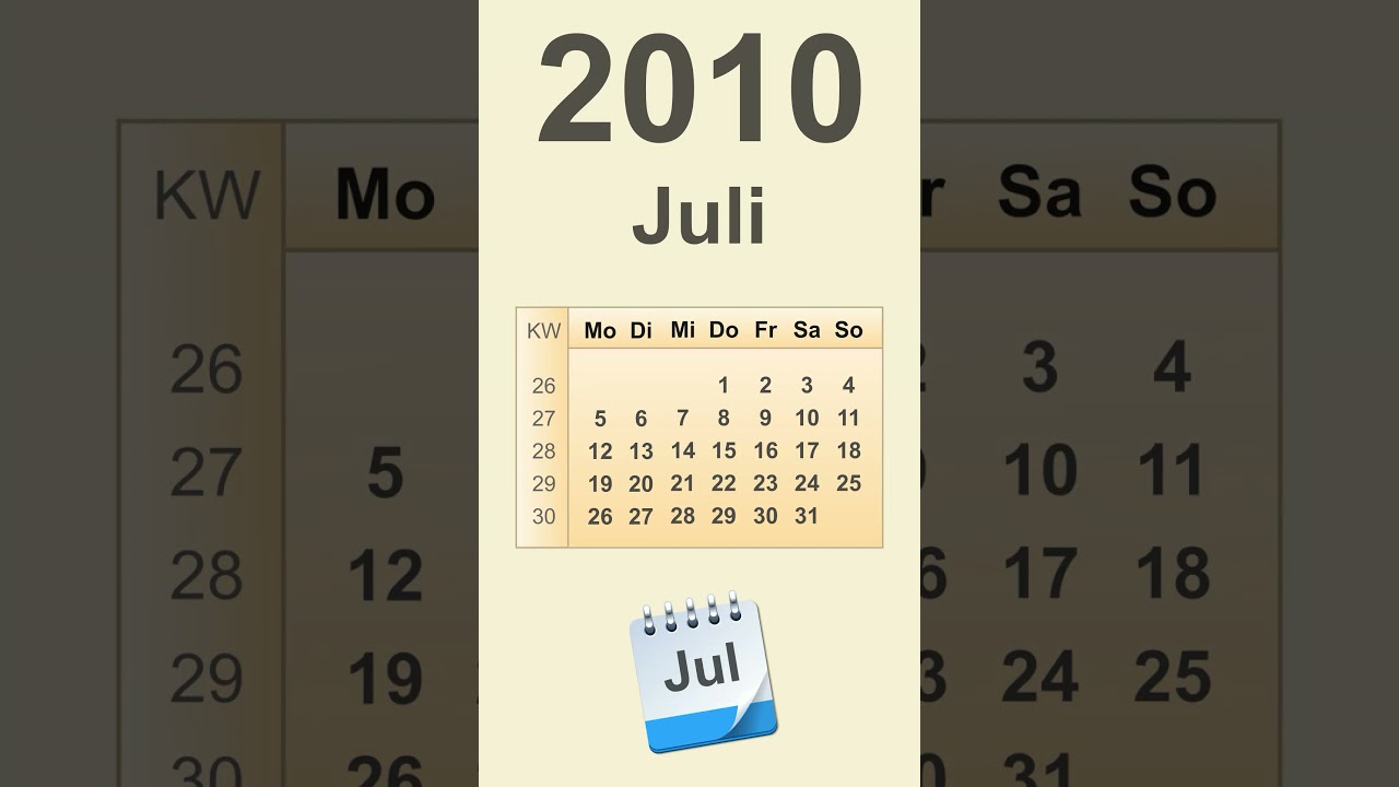Kalender Juli 2010