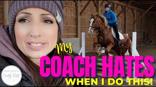 MY COACH HATES WHEN I DO THIS - CAN DRESSAGE LESSONS FIX IT? | VLOG