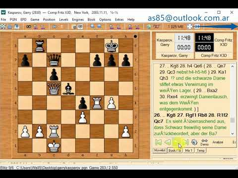 Garry kasparov and comp fritz x3d 2003 11 11   new york  ==   a227