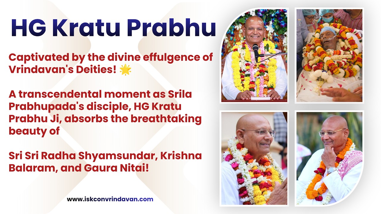 A soul fully absorbed in the divine beauty of Vrindavan Dham. HG Kratu Prabhu Ji