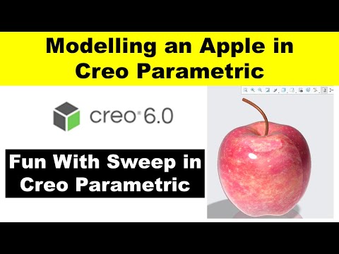 Apple Modeling Using Sweep and Trajpar in Creo 6.0