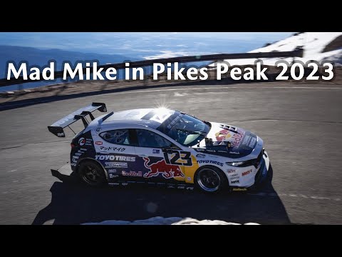 マッドマイクのMAZDA3のオンボード映像 パイクスピーク ヒルクライムレース 2023
