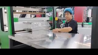 Dual-side blowing machine connects with auto bagging machine #baggingmachine #packagingmachine