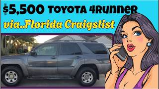 5 TOYOTAS Under $8400 Florida Craigslist FSBO's