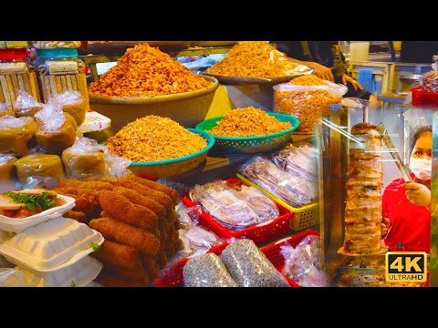 Walking In Phnom Penh 4K - Market Scene Olympic Market Walking Tour | Phnom Penh Cambodia