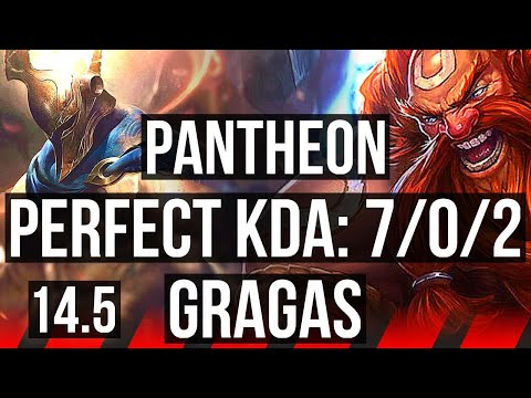 PANTHEON vs GRAGAS (TOP) | 7/0/2, 700+ games, Rank 9 Panth, Godlike | EUW Challenger | 14.5