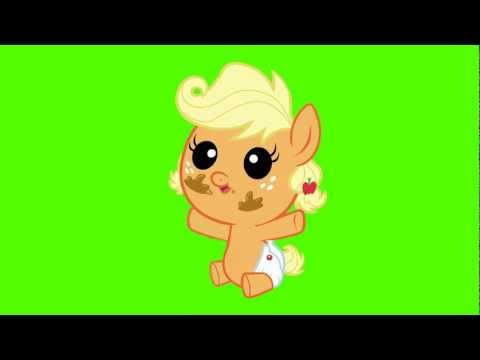 Baby Applejack - Green Screen Ponies