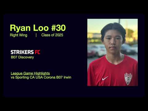 Ryan 2022 Discovery League Game Highlights - Striker FC B07  vs Sporting USA Corona (Class of 2025)