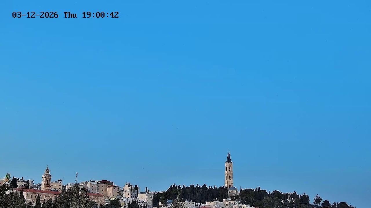 Live webcam view of Mount of Olives Live View