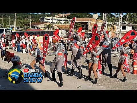 Corpo coreográfico da Banda Marcial Impacto na Final do Campeonato baiano AFAB-BA 2025