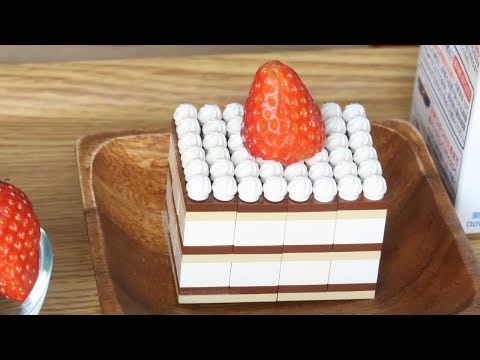 I Cooked a Lego Strawberry Shortcake 🍰 ASMR