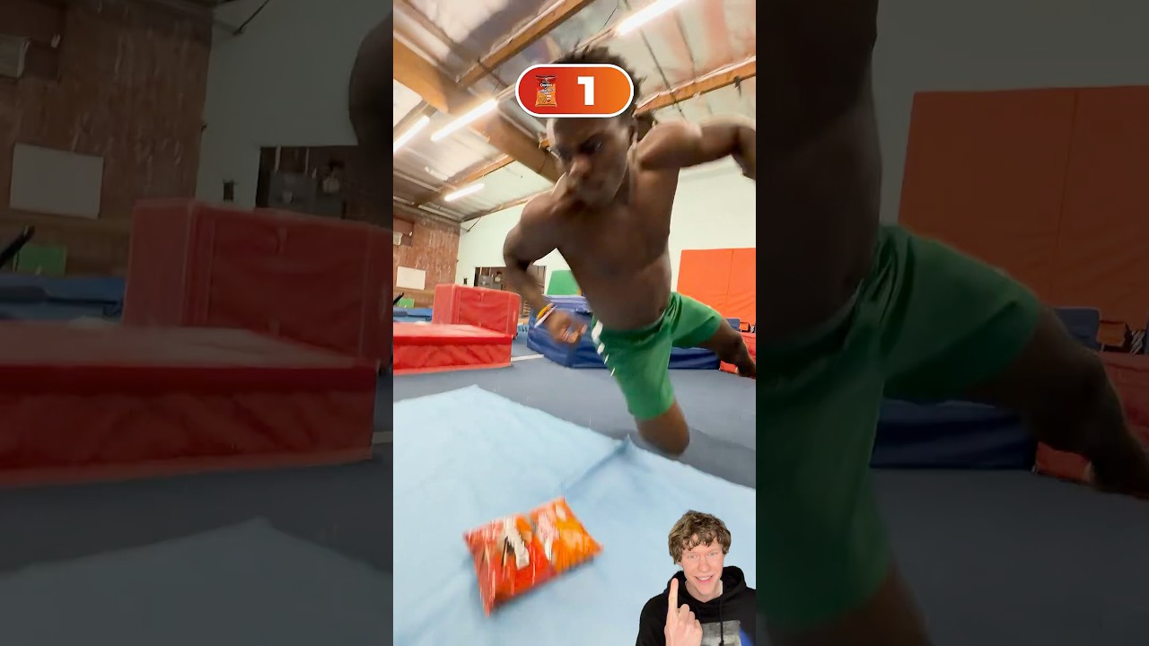 How many bags of chips could stop a falling person? 🤔 iShowSpeed ❤️🔥