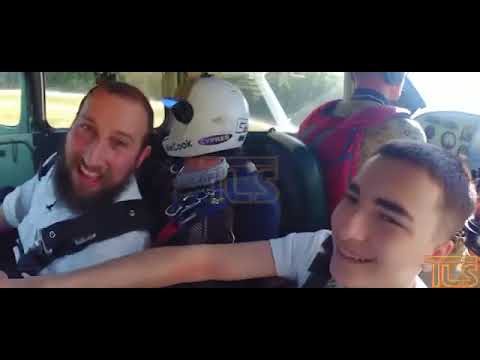 TLS Exclusive - MOE Rebbe Boruch Perlowitz takes Student Skydiving