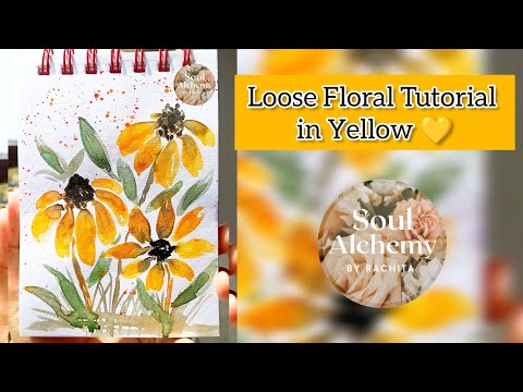 Yellow Loose Flowers Tutorial #looseflorals